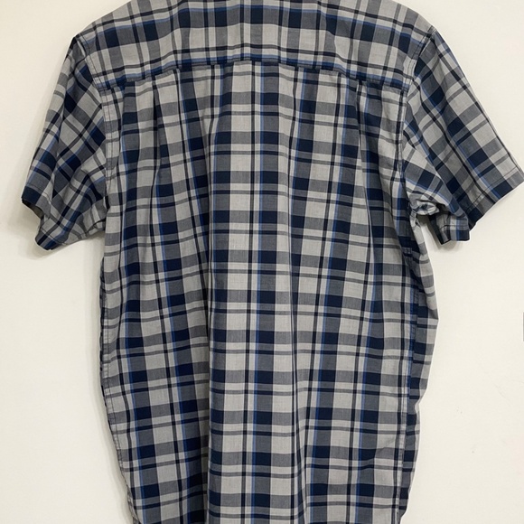 The North Face Mens Plaid Short Sleeve Shirt Snap Buttons Casual Hiking Sz L - Picture 2 of 8